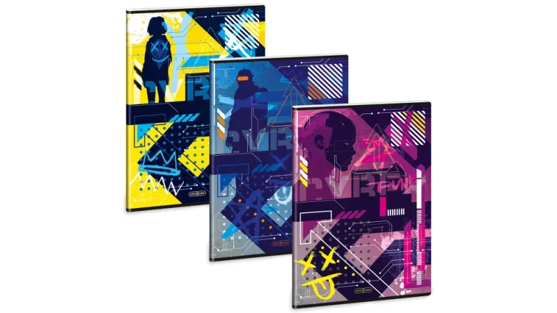 Ars Una A4 extra kapcsos füzet, négyzethálós Cyberpunk (5493) 25