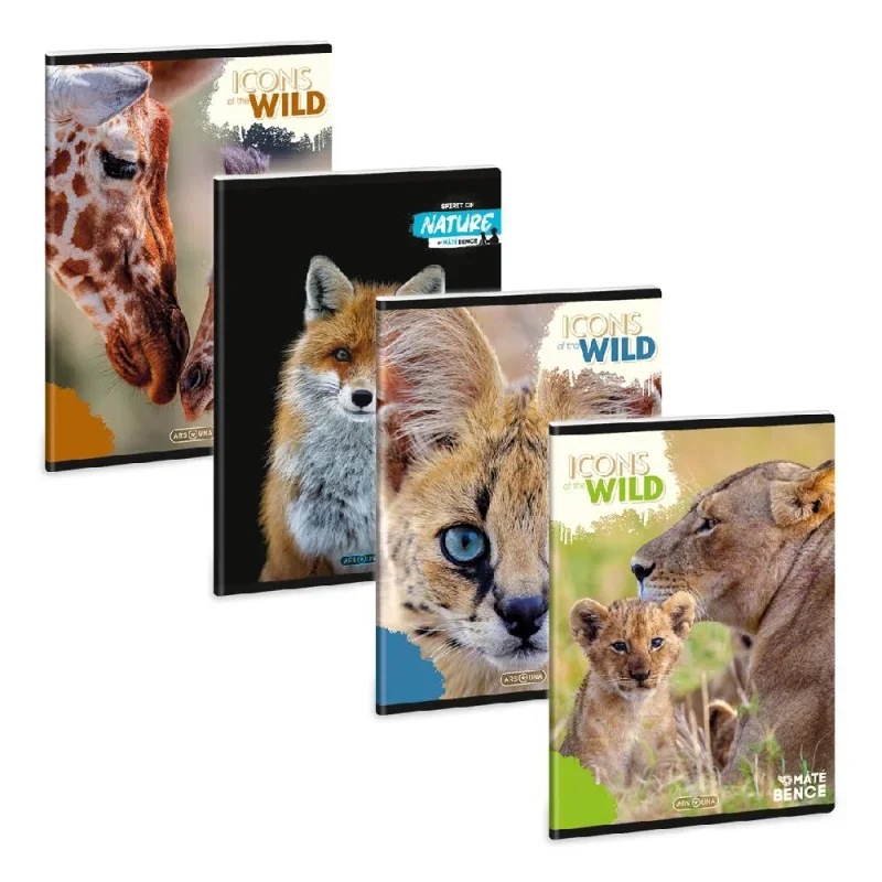 Ars Una A5 extra kapcsos füzet, sima Icons of the Wild (5492) 25