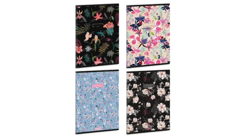 Ars Una A5 extra kapcsos füzet, sima Flowers-mix (5521) 25