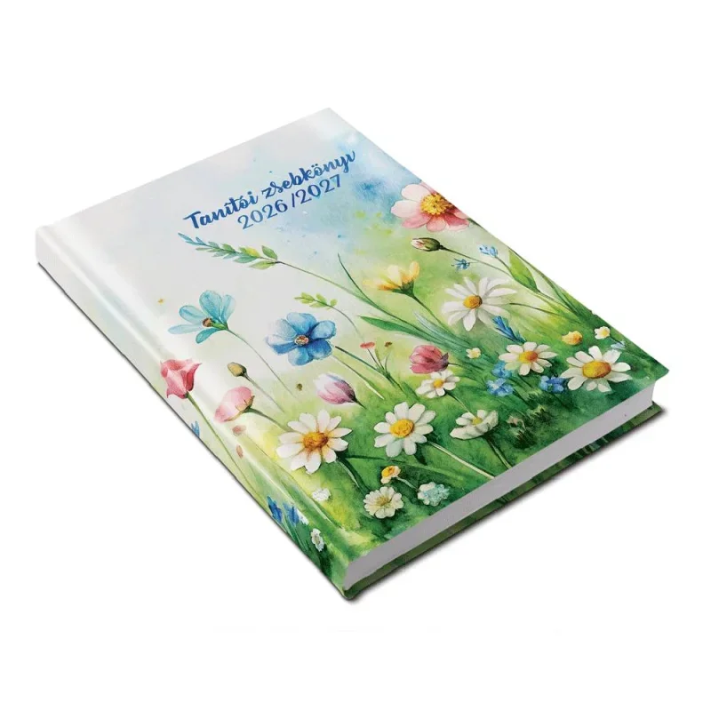 5317-61 Reálszisztéma Tanítói zsebkönyv 2026/2027 heti beosztású naptár, virágok