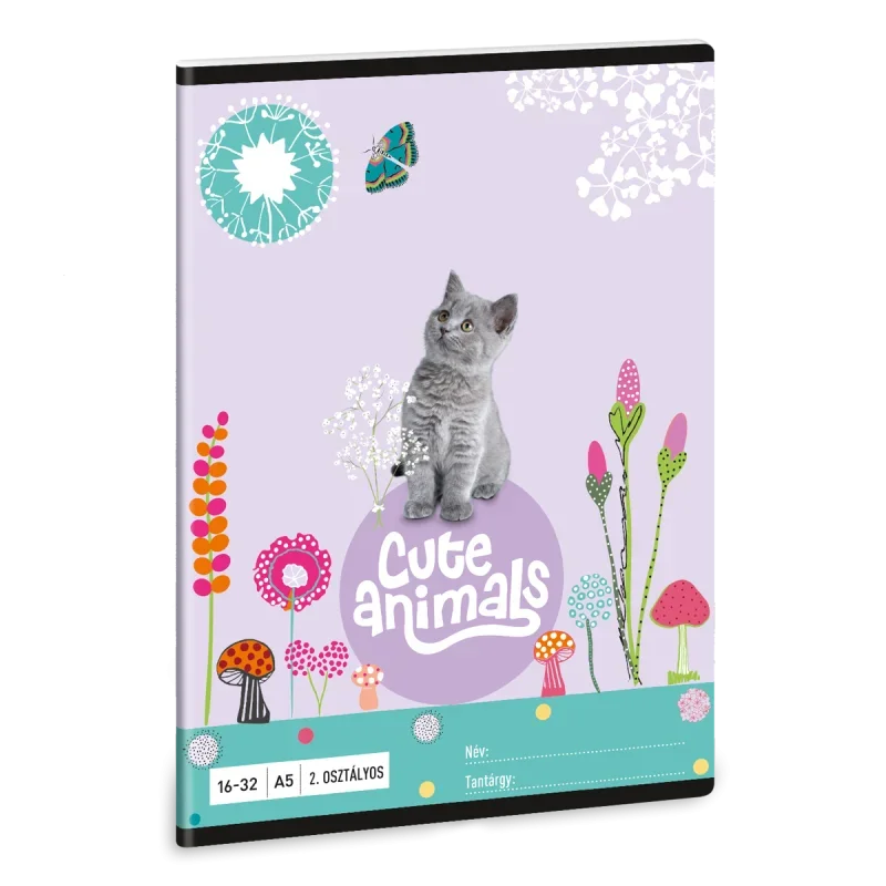 Ars Una 1632, II. oszt. A5 füzet Cute Animals-kitten (5368) 24