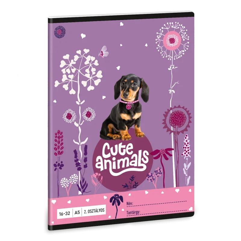 Ars Una 1632, II. oszt. A5 füzet Cute Animals-puppy (5369) 24