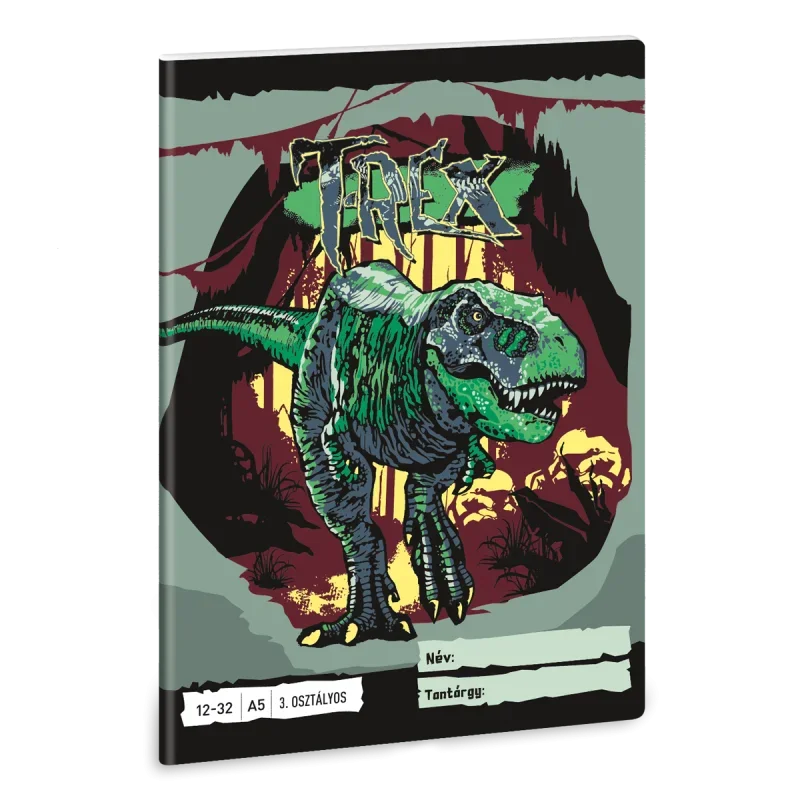 Ars Una 1232, III. oszt. A5 füzet T-Rex (5346) 24