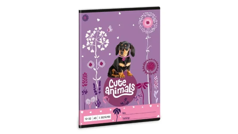 Ars Una 1232, III. oszt. A5 füzet Cute Animals-puppy (5369) 24