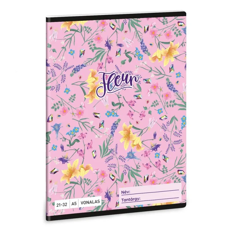 Ars Una 2132, vonalas A5 füzet Fleur (5366) 24