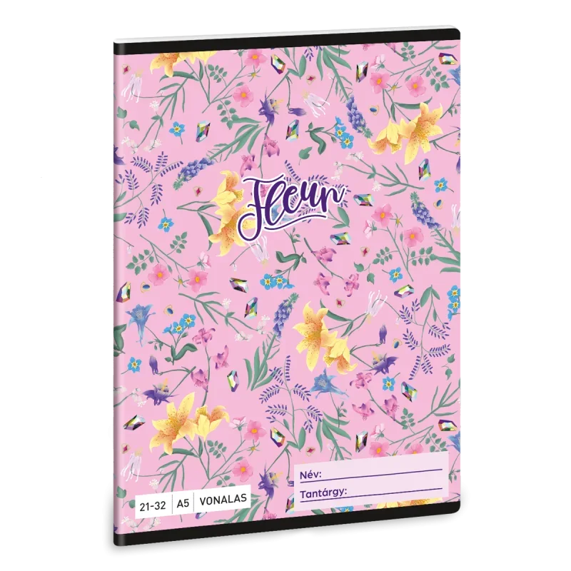 Ars Una 2132, vonalas A5 füzet Fleur (5366) 24