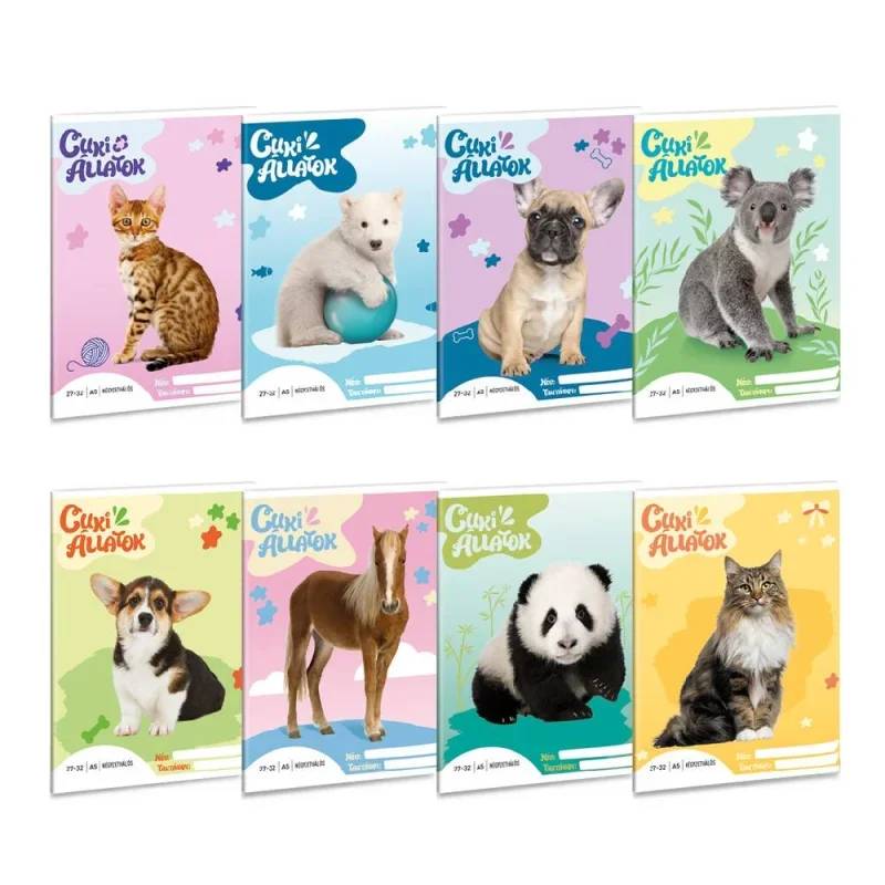 Ars Una 2732, négyzethálós A5 füzet Cuki állatok - MIX (5421) 24