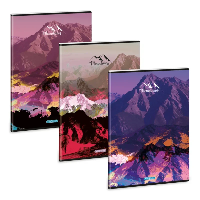 Ars Una A4 extra kapcsos füzet, sima Mountains (5489) 25