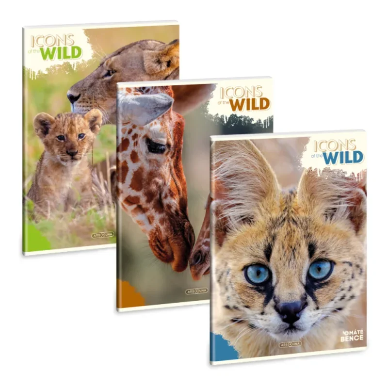 Ars Una A4 extra kapcsos füzet, sima Icons of the Wild (5492) 25