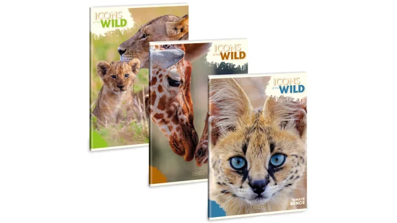 Ars Una A4 extra kapcsos füzet, sima Icons of the Wild (5492) 25