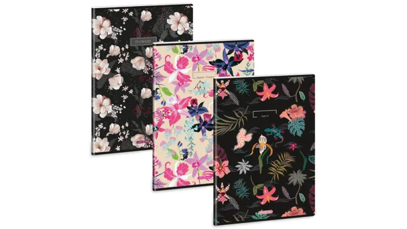 Ars Una A4 extra kapcsos füzet, sima Flowers - MIX (5521) 25