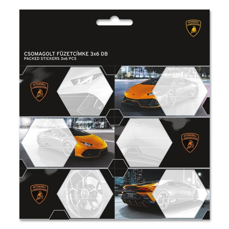53831255 Ars Una csomagolt füzetcímke (3 x 6 db) Lamborghini (5125) 22