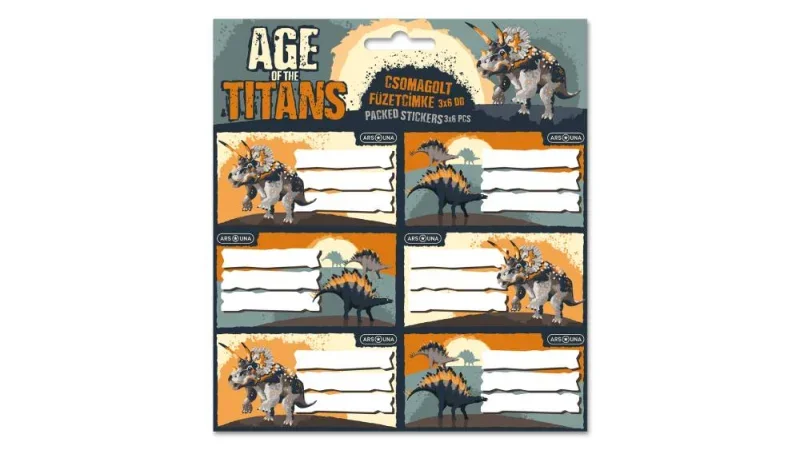 Ars Una csomagolt füzetcímke (3 x 6 db) Age of the Titans (5261) 23