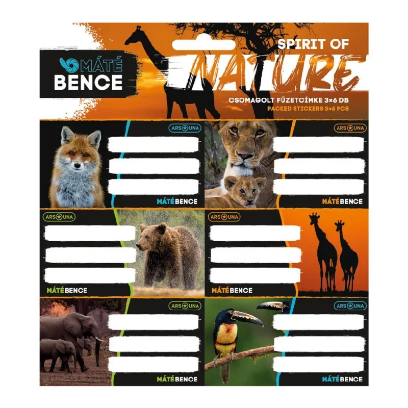 Ars Una csomagolt füzetcímke (3 x 6 db) Spirit of Nature (5422) 24