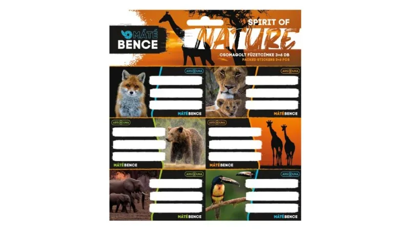 Ars Una csomagolt füzetcímke (3 x 6 db) Spirit of Nature (5422) 24