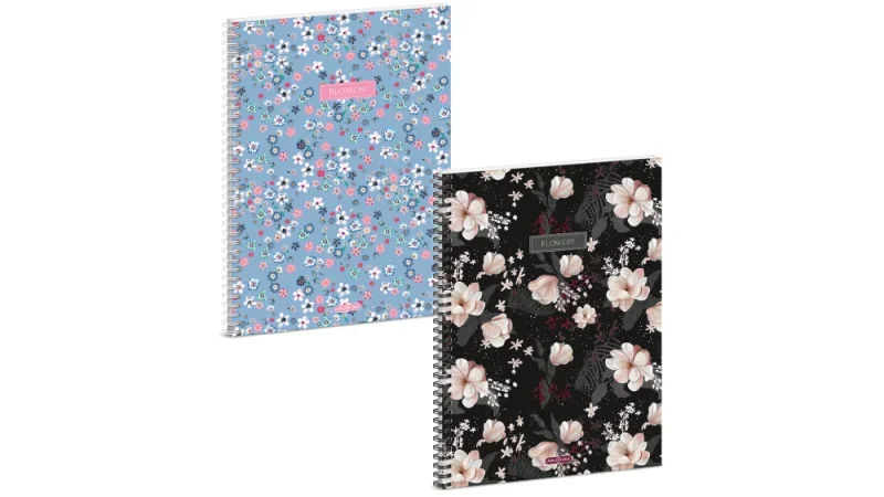 Ars Una A4 spirálfüzet, vonalas Flowery-mix (5424) 24