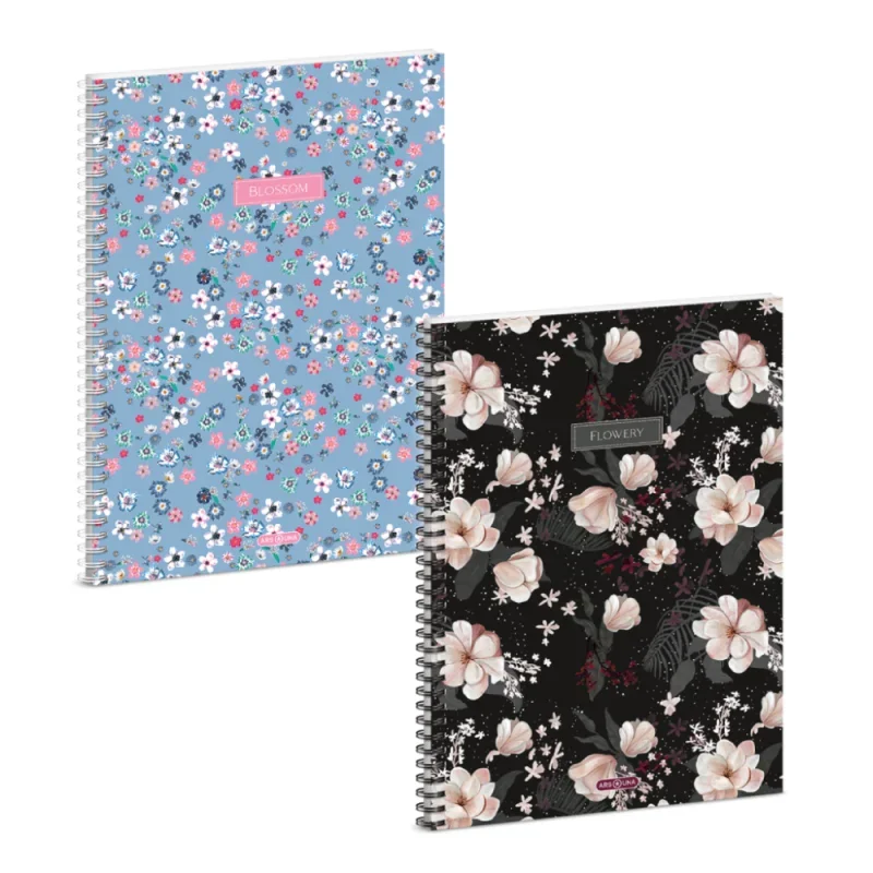 Ars Una A4 spirálfüzet, négyzethálós Flowery-mix (5424) 24