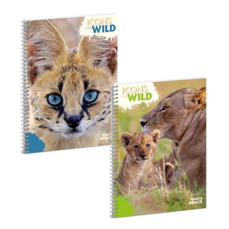 Ars Una A4 spirálfüzet, négyzethálós Icons of the Wild (5492) 25