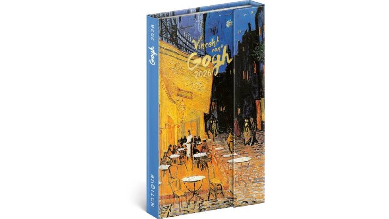5413-VG Reálszisztéma Heti beosztású, mágnessel záródó határidőnapló, 12,5 x 20,8 cm Vincent van Gogh (2026)
