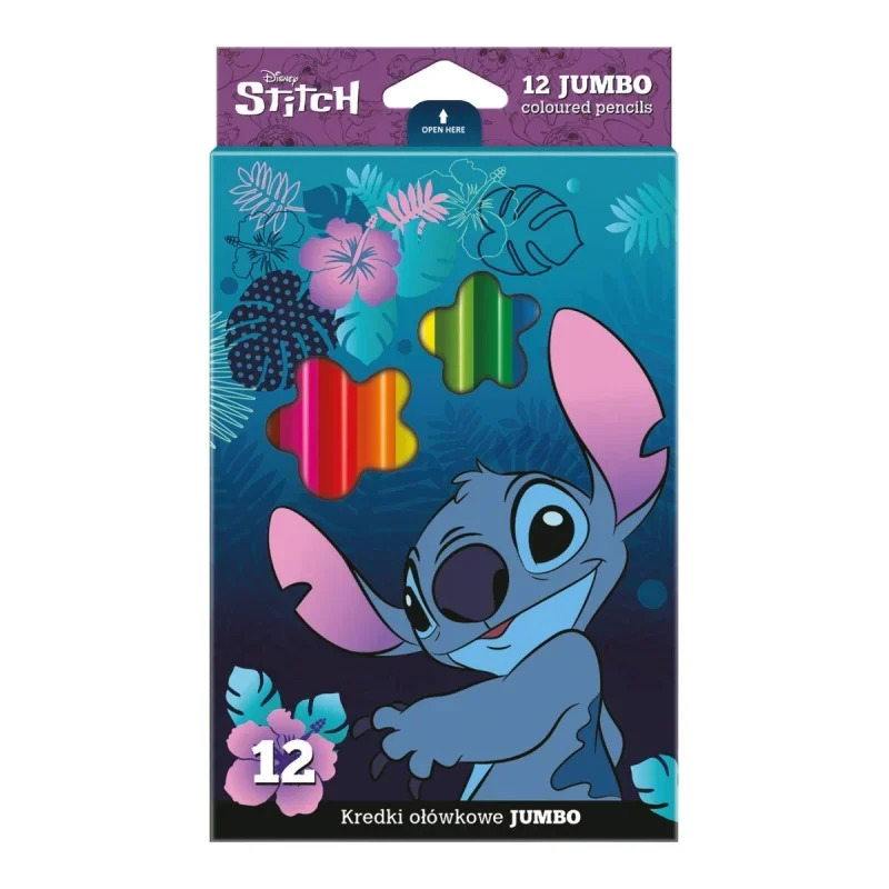 Színesceruza 12db-os JUMBO Trio Disney Core Stitch