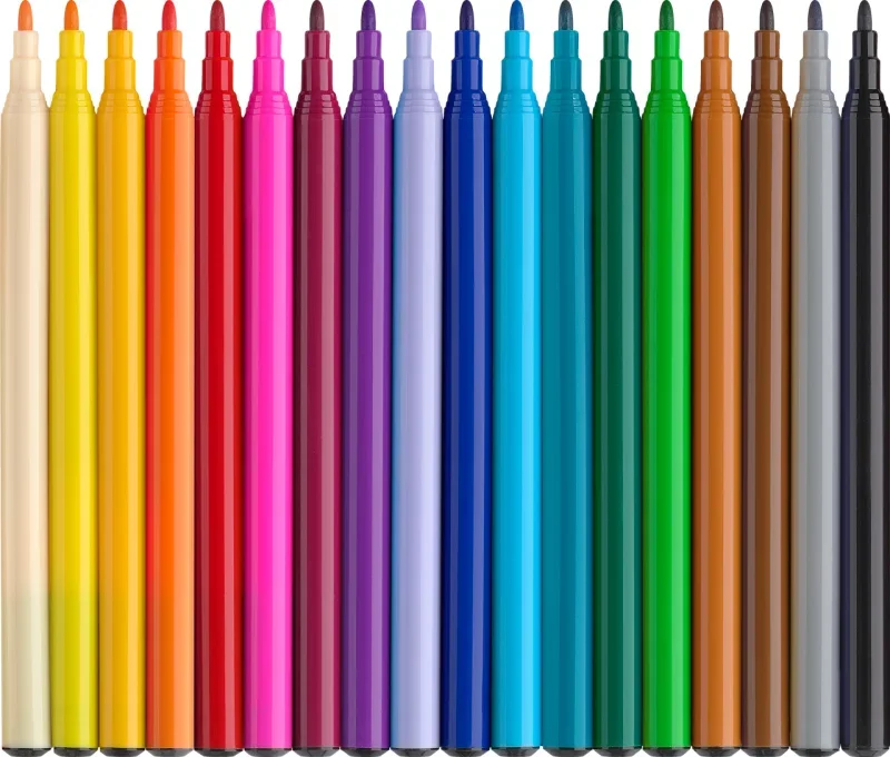 Faber-Castell Filctoll készlet 18+6db glitteres, matricával, unikornisos