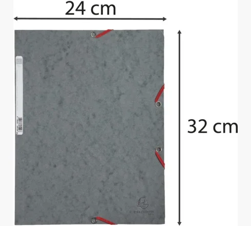 Exacompta gumis mappa, A4, 400g, szürke