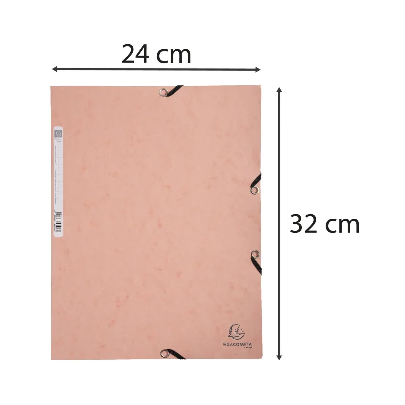 Exacompta gumis mappa, A4, 400g, korall