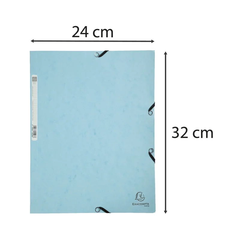 Exacompta gumis mappa, A4, 400g, pasztell kék