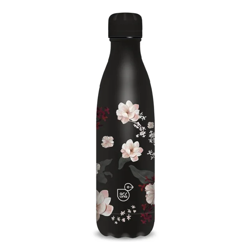 Ars Una duplafalú fémkulacs (500ml) Flowery black (5374) 24