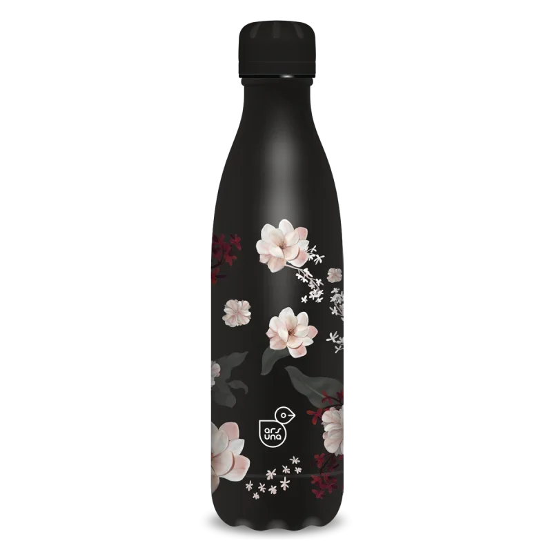 Ars Una duplafalú fémkulacs (500ml) Flowery black (5374) 24