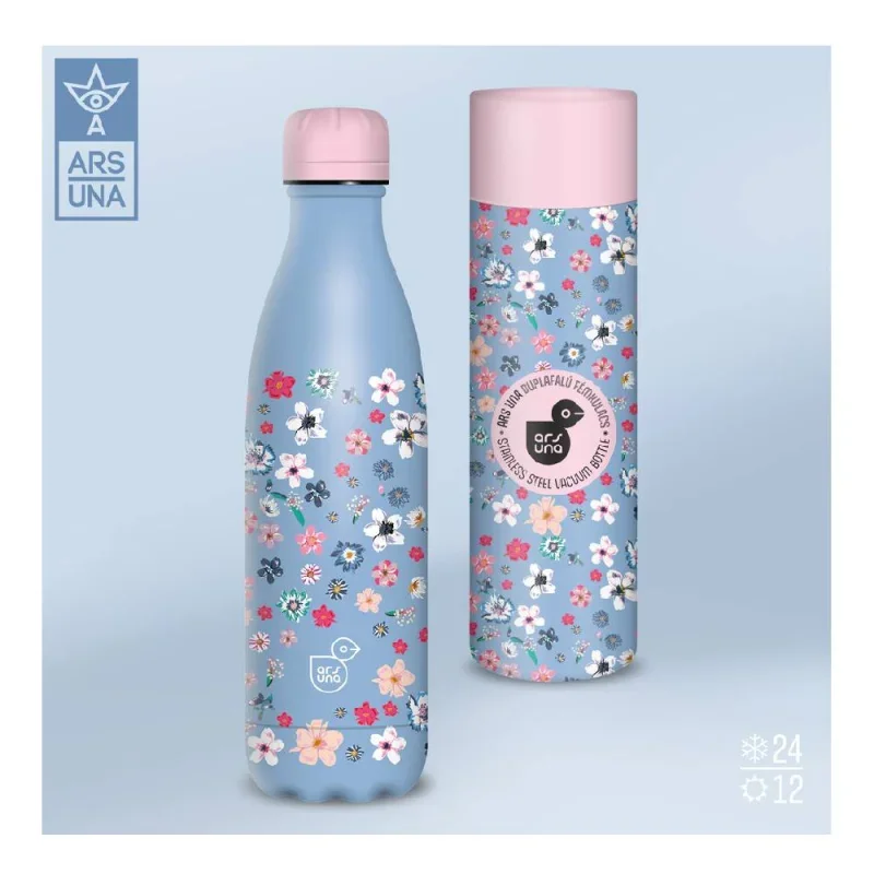Ars Una duplafalú fémkulacs (500ml) Pearl Blossom blue (5376) 24