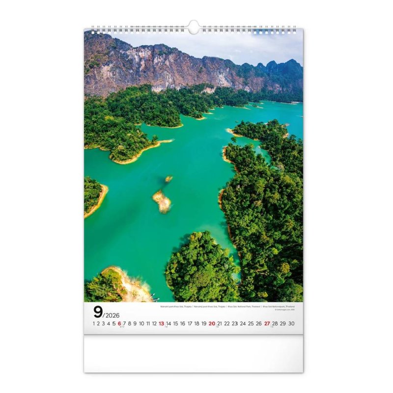 Reálszisztéma Falinaptár World National Parks 33 × 46 cm (2026)
