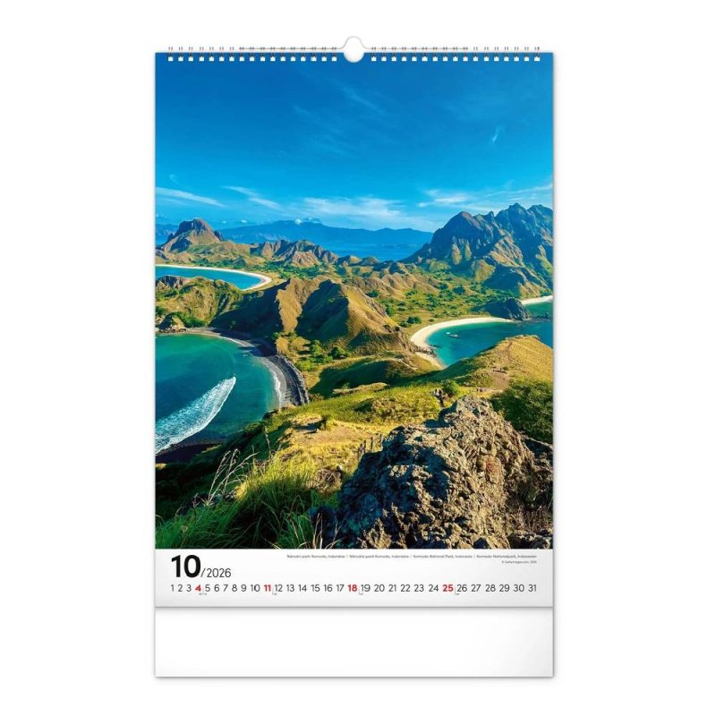 Reálszisztéma Falinaptár World National Parks 33 × 46 cm (2026)