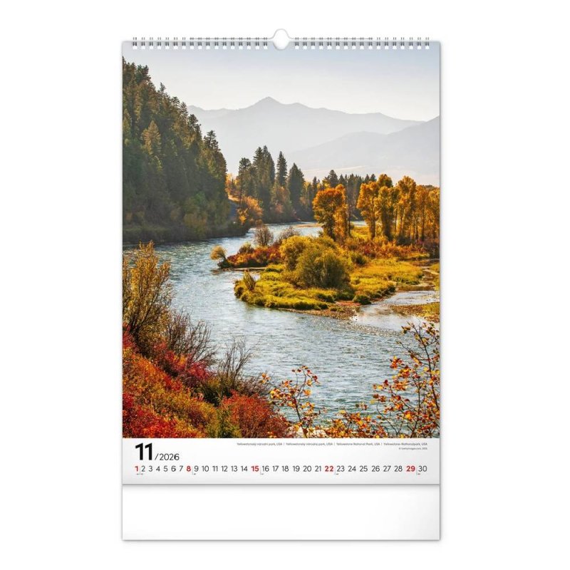 Reálszisztéma Falinaptár World National Parks 33 × 46 cm (2026)