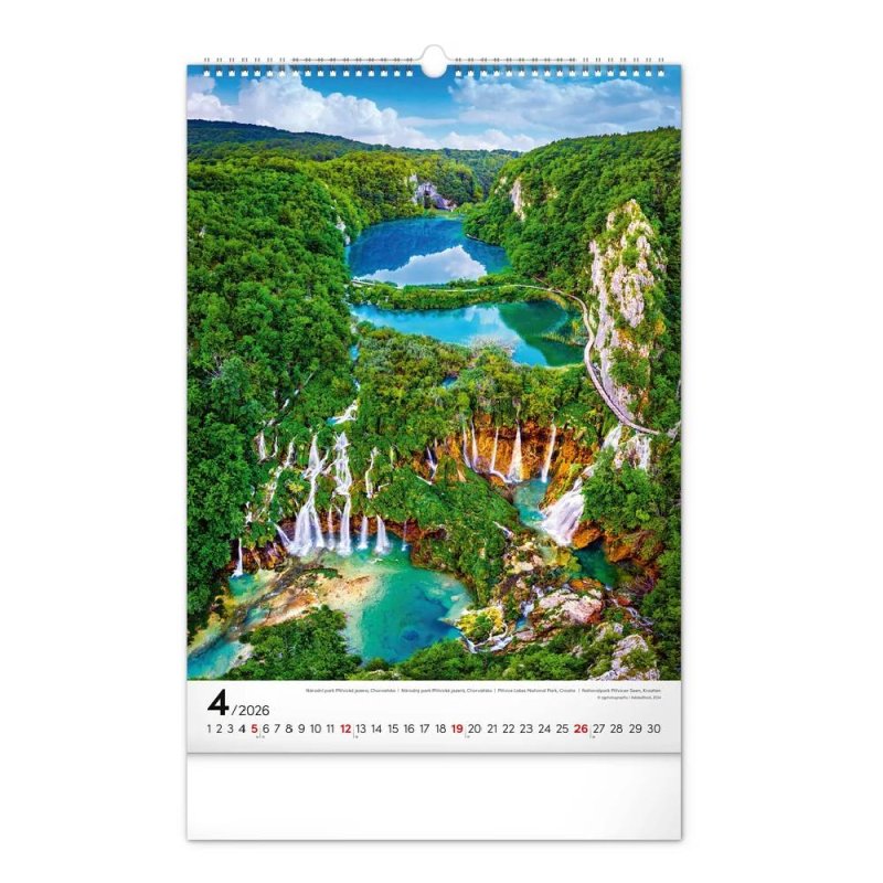 Reálszisztéma Falinaptár World National Parks 33 × 46 cm (2026)