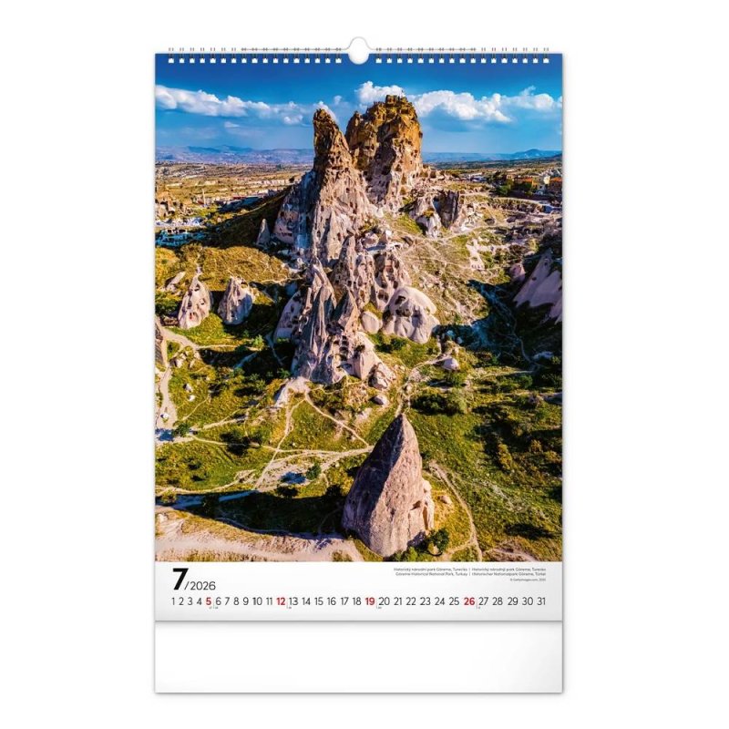 Reálszisztéma Falinaptár World National Parks 33 × 46 cm (2026)