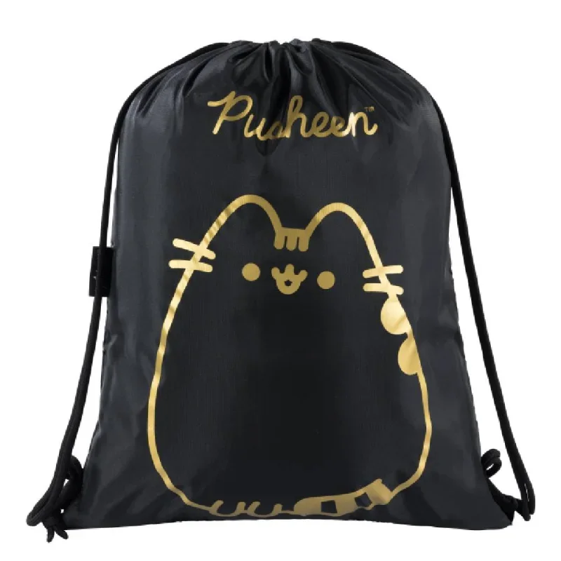 Majewski tornazsák, fekete, arany feliratos Pusheen (5)