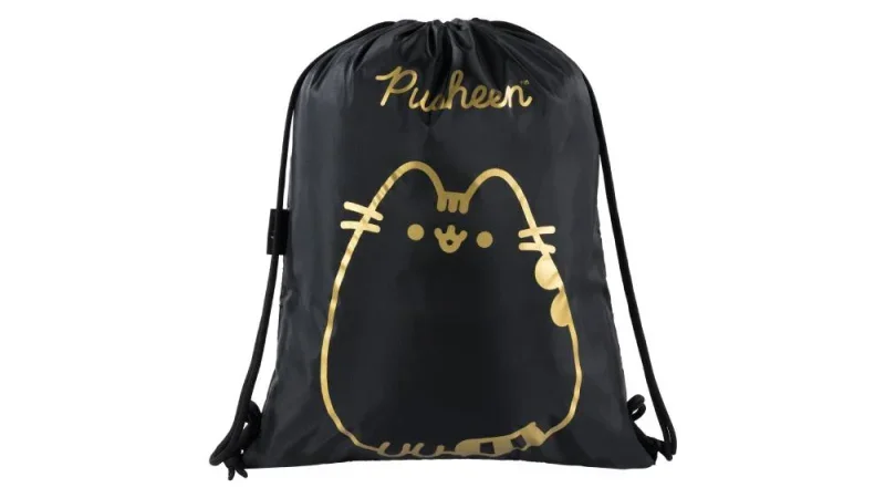 Majewski tornazsák, fekete, arany feliratos Pusheen (5)
