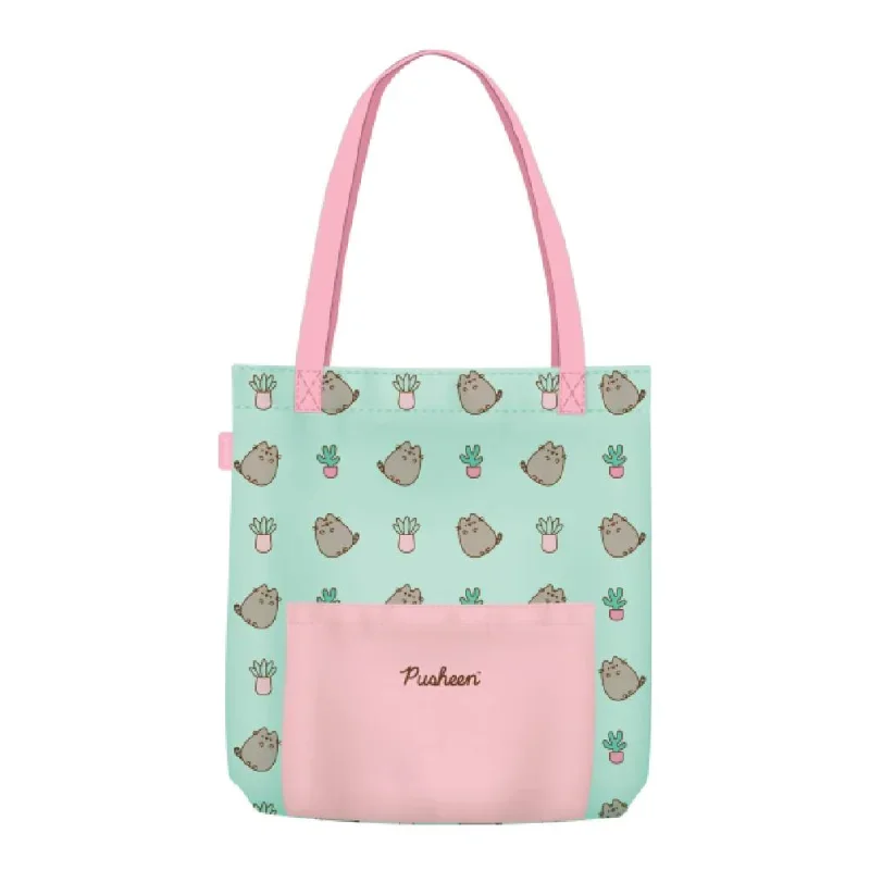 Majewski bevásárló táska, mentazöld, Pusheen (5)
