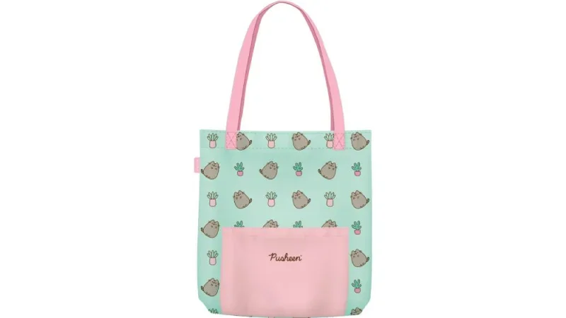 Majewski bevásárló táska, mentazöld, Pusheen (5)