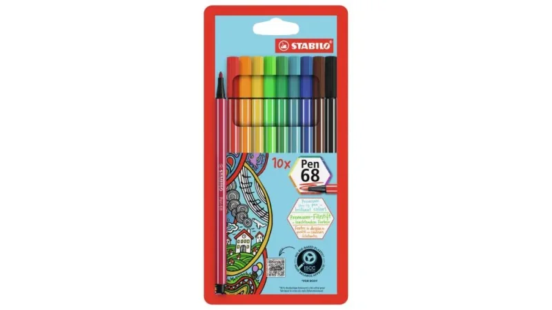 Stabilo Pen 68 filctoll készlet 10 db-os