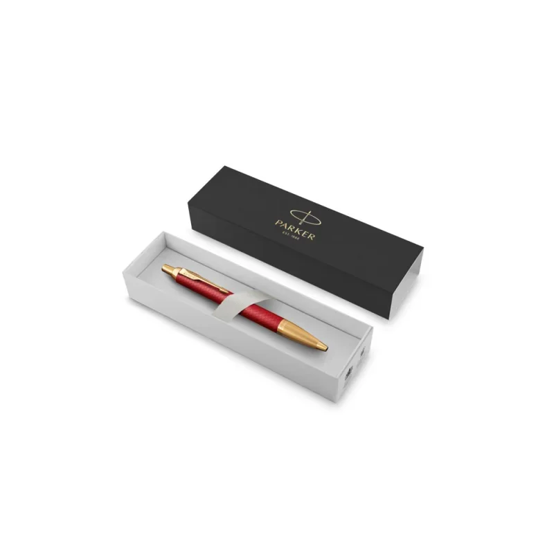 Parker royal im premium golyóstoll piros cizellált, arany klipsz 2143644
