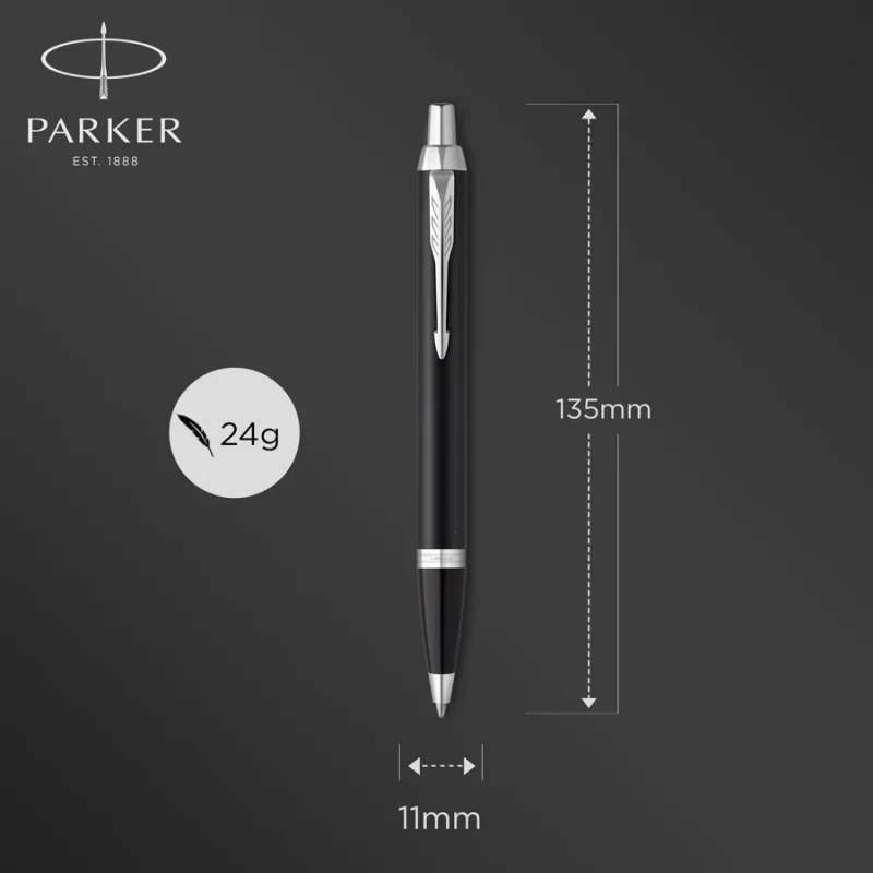 Parker royal im essential golyóstoll matt fekete, ezüst klipsz 2143632