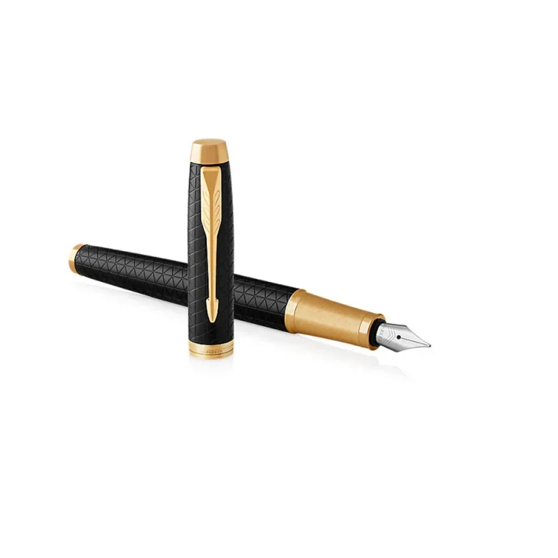 Parker royal im premium töltőtoll fekete cizellált, arany klipsz 1931646