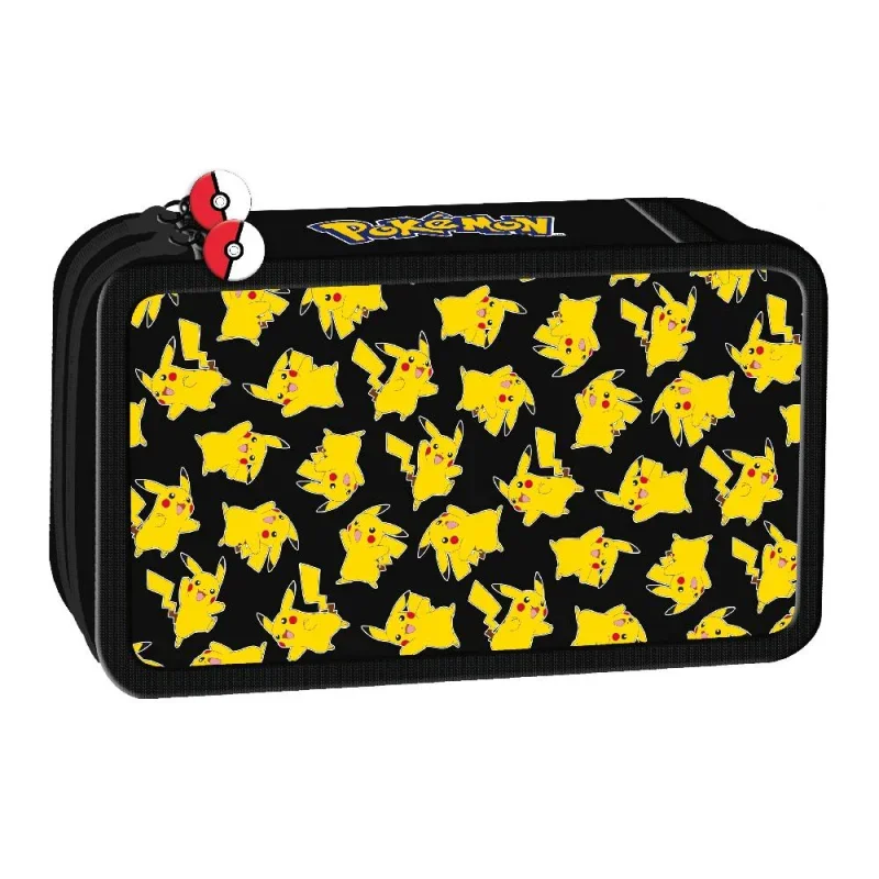 Majewski töltött tolltartó, fekete-sárga, Pokemon (5)