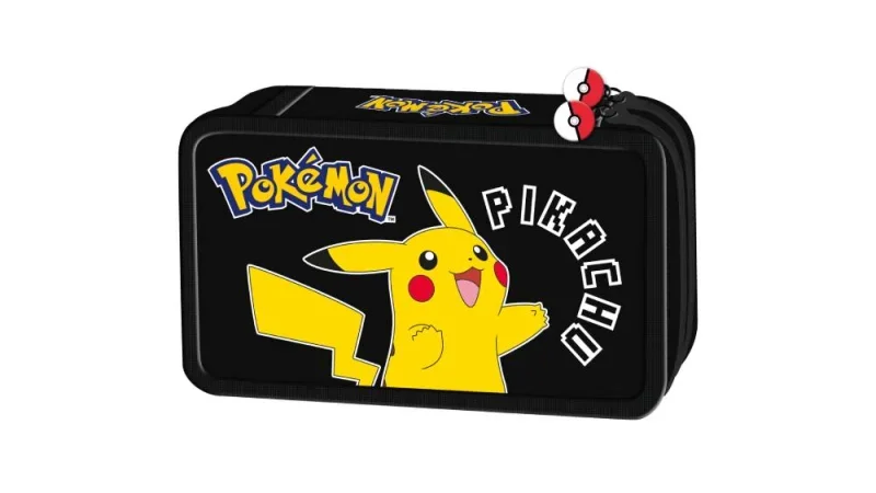 Majewski töltött tolltartó, fekete-sárga, Pokemon (5)