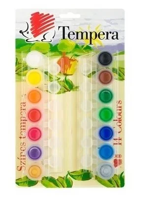 Ico süni tempera/14 tégelyes színes 5 ml/tégely