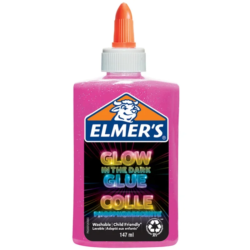 Elmer's glow ragasztó rózsaszín 147ml 2162079