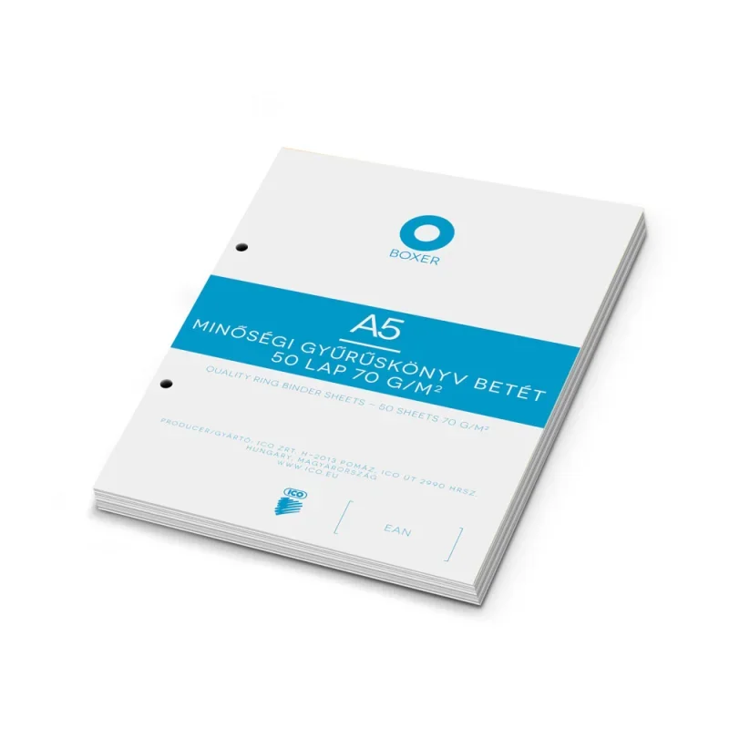 Boxer gyűrűskönyv betét négyzethálós a/5