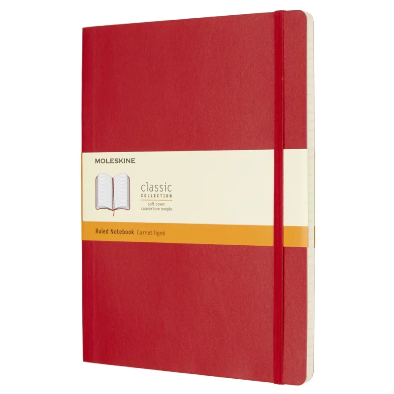 Moleskine notesz qp621f2 puha skarlát piros 